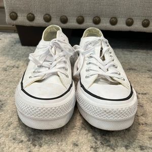 White Platform Converse